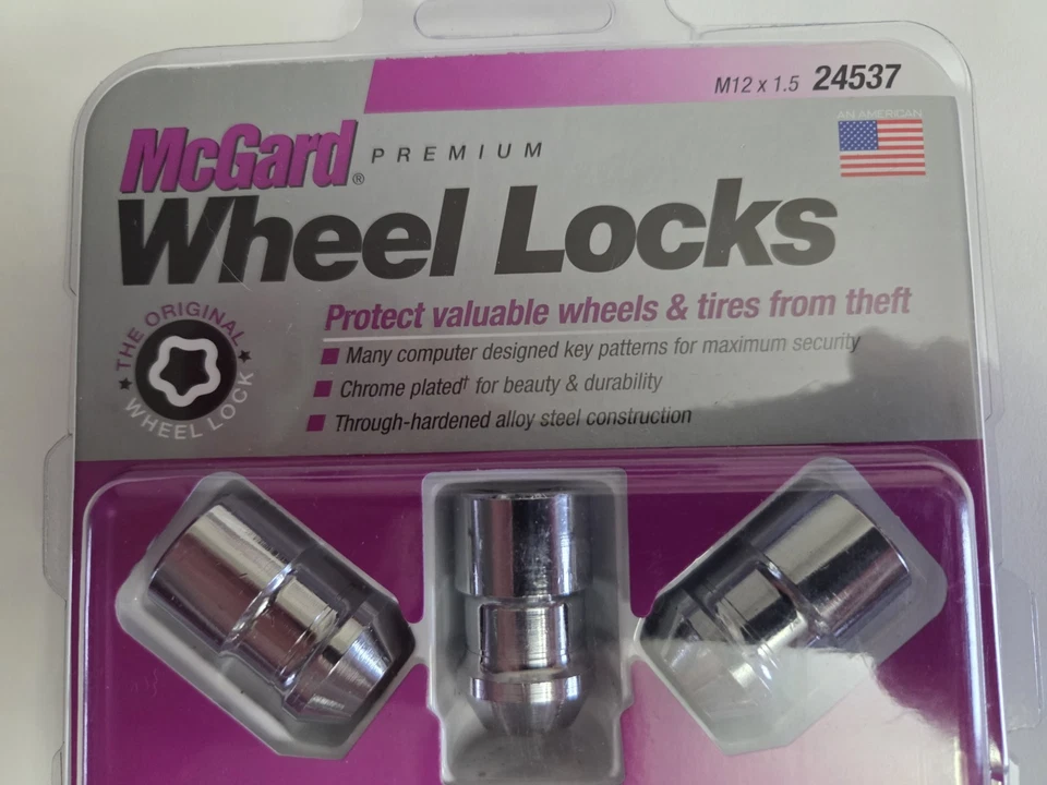 PROTEÇÃO CONTRA ROUBO CROMADA 24537 M12 X 1,5 TRAVAS DE RODA PREMIUM MGARD (NOVO) - Imagem 3 de 4