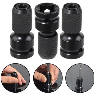 3x Schlagschrauber Adapter 1/2 in - 1/4 in Nuss auf Bit Aufnahme Sechskantschaft