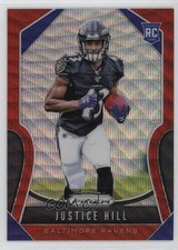 2019 Panini Prizm Rookies Red Wave Prizm 1/149 Justice Hill #328 6q5