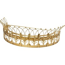 Gold Finish Decorative Metal Curtain Crown Canopy Top