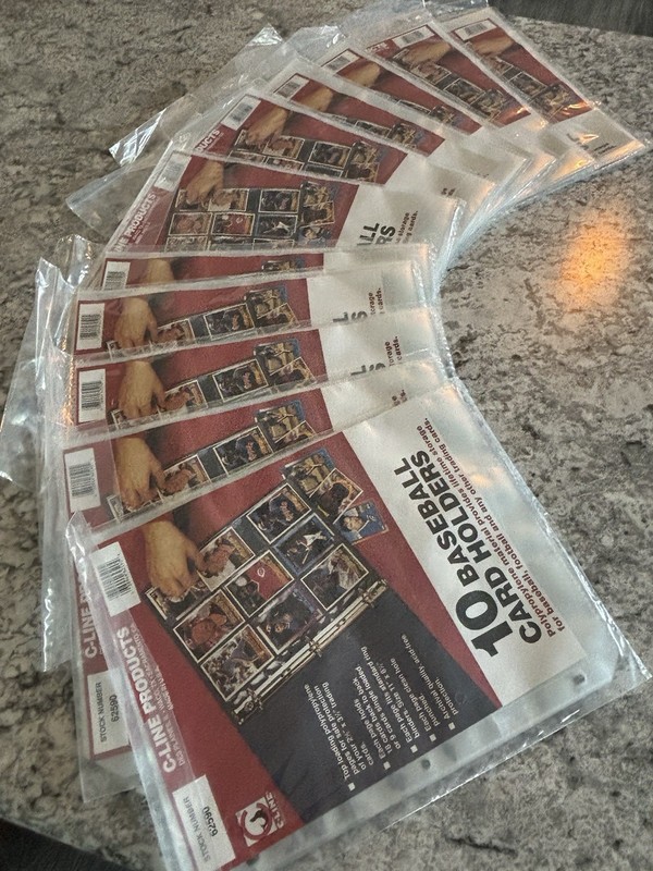 C-Line Baseball Card Holders 62590 3 1/2" X 2 1/2"  (110 Sheets) 11 Packs Of 10