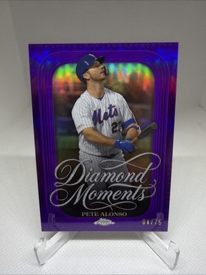 2026 Topps Chrome Pete Alonso Diamond Moments #DM-44 Purple Refractor /75 