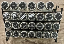 Spice Rack Organizer for Cabinet, Spice Organizer with 27 Empty Spice Jars