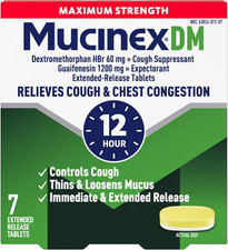 Cough Suppressant and Expectorant, DM Maximum Strength 12 Hour Tablets, 7Ct, 12