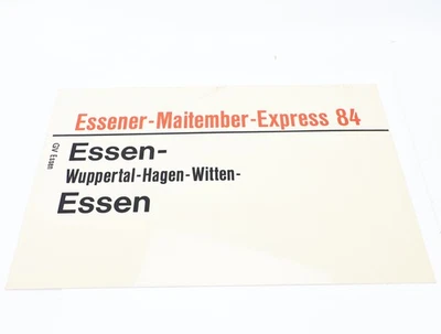 Plaque de circulation des trains plaque de wagon Essen-Maitmber-Express 84 - Photo 1/3