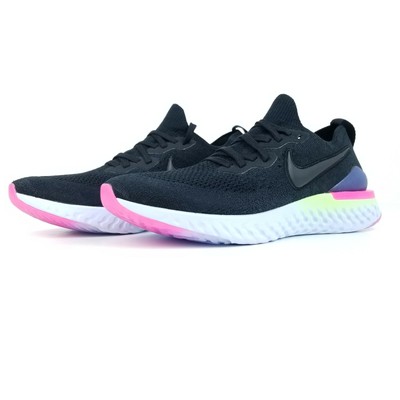 epic react flyknit 2 women's black black-sapphire-lime blast