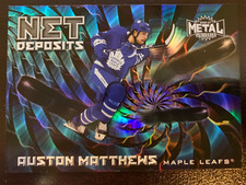 SKYBOX 2020-21 METAL UNIVERSE AUSTON MATTHEWS NET DEPOSITS HOCKEY CARD ND-21