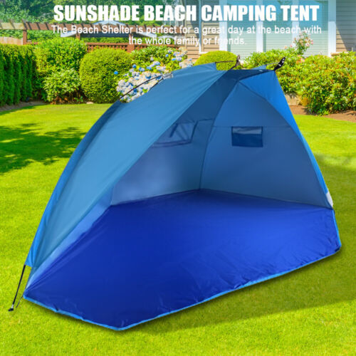 Pop Up Strandmuschel UV Schutz Sonnenschutz Sonnensegel Strandzelt Automatik - Bild 6 von 20