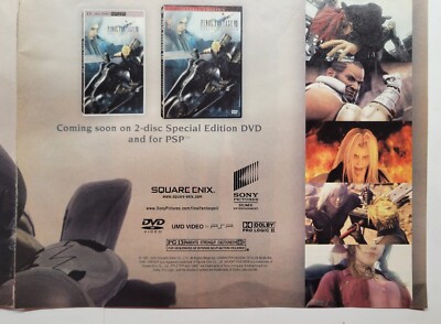 Final Fantasy VII Advent Children DVD & UMD 2005 Double Page