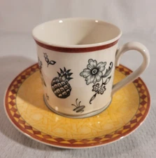Villeroy & Boch Germany Switch Plantation Cup & Saucer Set#1748 Safran (7 sets)