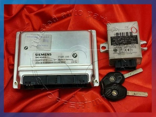 BMW X3 Z4 series E83 E85 M54 ENGINE ECU DME MS45.0 MODULE EWS3+ COMPUTER KEY SET - Picture 2 of 7