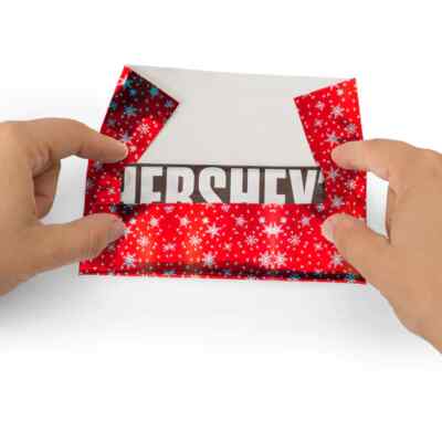 Christmas Chocolate/Candy Foil Wrapper With Paper Backing-6x7.5 Pk of 100 sheets