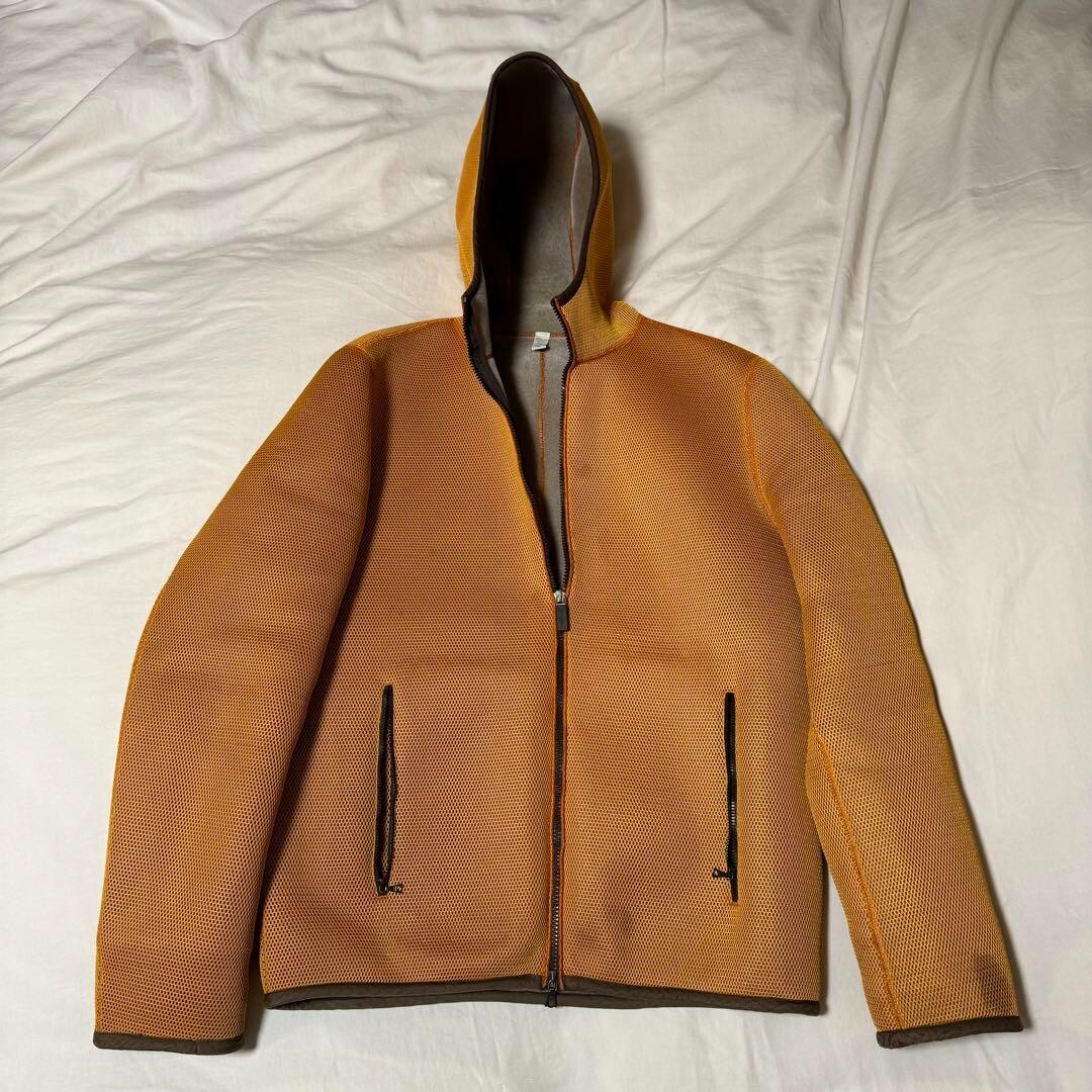 MIU MIU 99FW Mesh Hoodie Jacket Parka Orange Men's Size M riri Zip
