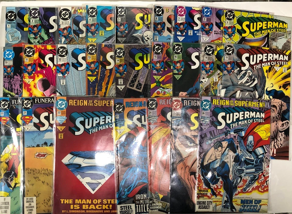 Superman The Man Of Steel (1991) Set Issue # 1-26 Missing # 17 • DC Comics • - Image 1 of 1