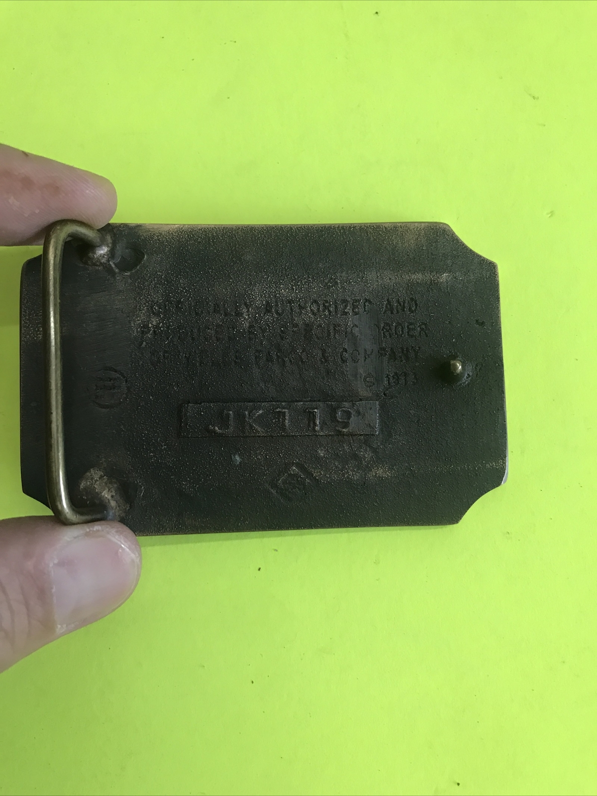 Wells Fargo, 1973  Belt Buckle JK 779 image 2