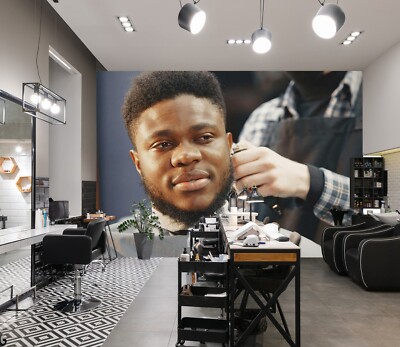 3D Kurz C309 Haarschnitt Barber Shop Tapete Wandbild Fototapete Abnehmbarer