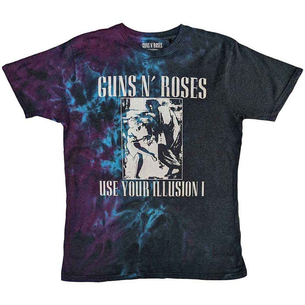 Guns N' Roses Use Your Illusion Monochrome T-Shirt Blue New
