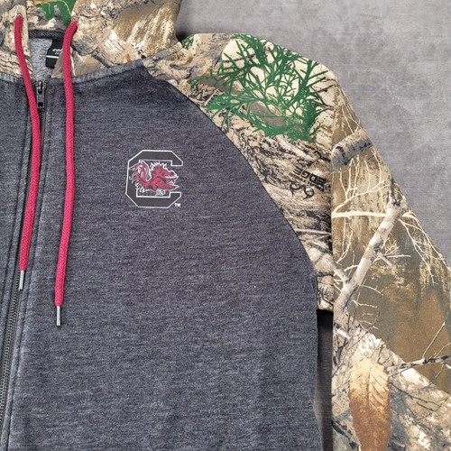 South Carolina Gamecocks Colosseum Y2K Camo Full Zip Hoodie Jacket Large - Picture 5 of 11