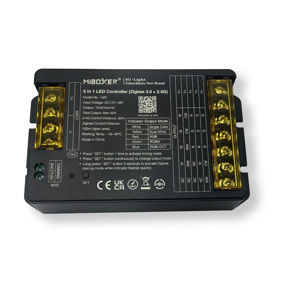 Zigbee3.0+2.4G MiBoxer 5in1 Controller WiFi Gateway Remote For RGB CCT LED Strip - Image 3 of 4
