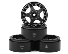 Treal Hobby Type E 1.9" Classic 5-Spoke Beadlock Wheels Black/Grey TLHTWHEEL39