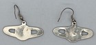 Vintage Saturn Pierced Earrings - Alpaca Silver / Mother of Pearl / Enamel — photo 2