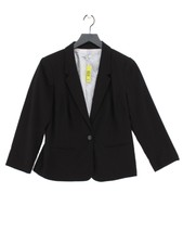 Kensie Women's Blazer M Black Polyester With Elastane, Viscose Overcoat