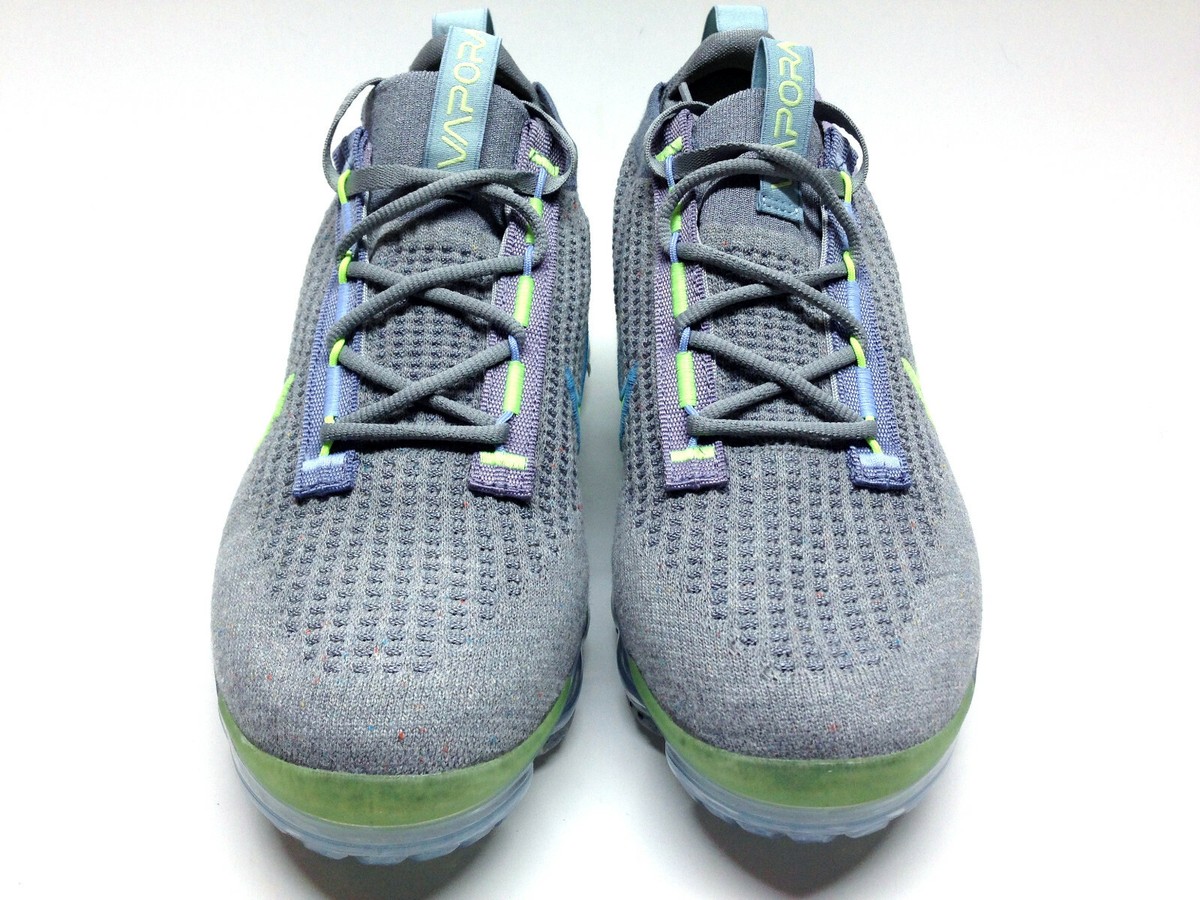Nike Kids Air VaporMax Flyknit -  \'Grey Light Liquid Lime\' - Size 9.5 Amazon.com | Nike Air Vapormax 2021 FK (Big Kid) | Running main image 3