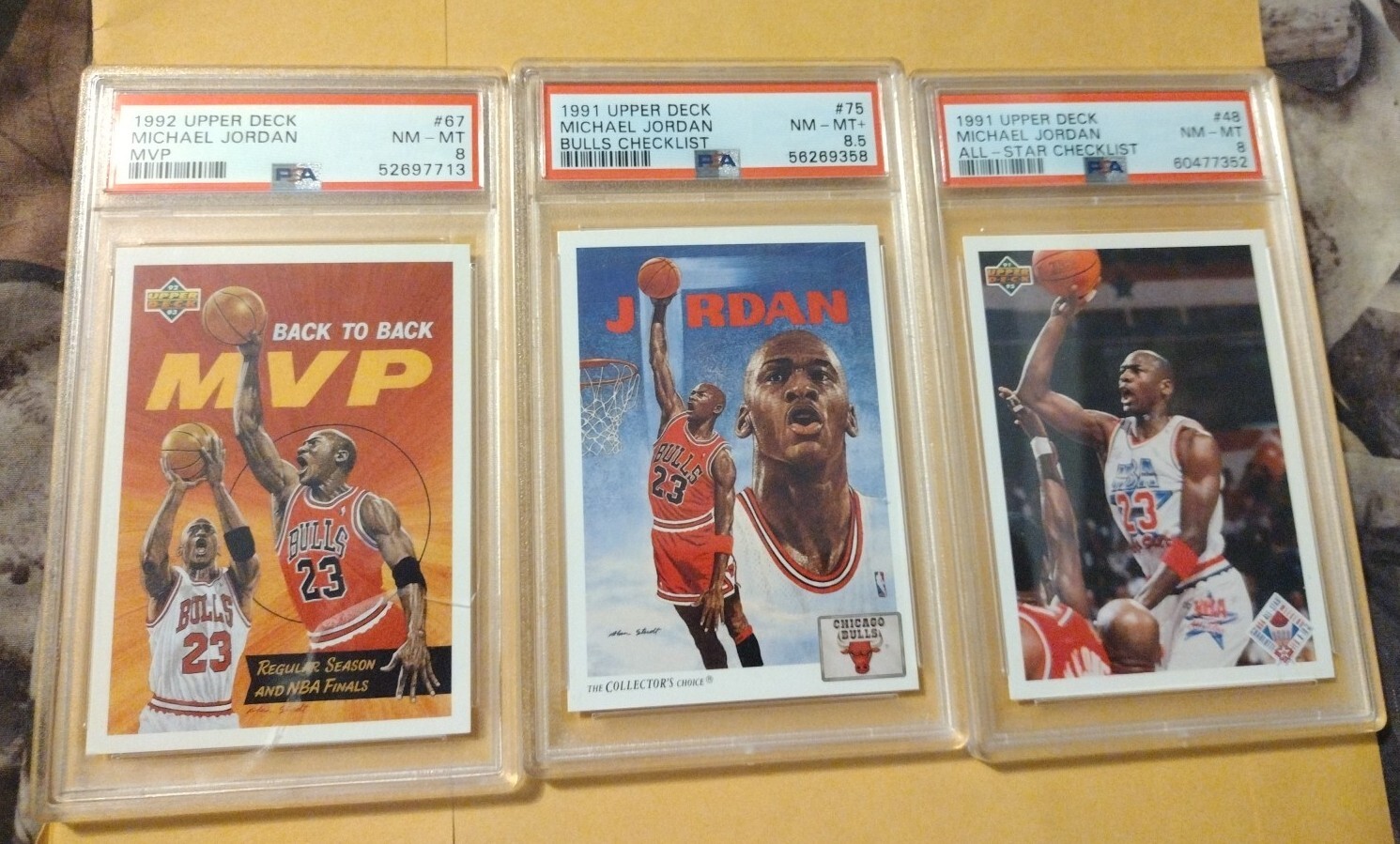 Michael Jordan PSA Graded Cards Chicago Bulls 1991 Upper Deck , 1992 Upper Deck