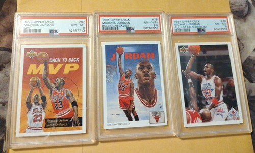 Michael Jordan PSA Graded Cards Chicago Bulls 1991 Upper Deck , 1992 Upper Deck