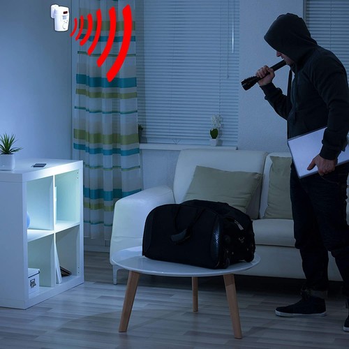 SENSOR MOTION PIR WIRELESS ALARM WITH 2 REMOTE CONTROLS SHED GARAGE CARAVAN HOME - Picture 3 of 24