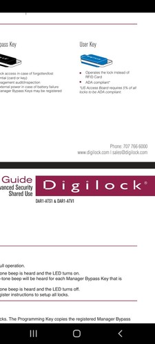 DIGILOCK DAR1-ATS1-619-01-22 Electronic Keyless Lock,Zinc,RFID - Picture 3 of 4