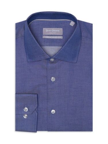Hickey Freeman Blue Fine Twill  Dress Shirt NWT sz 15-15.5 34/35  - Picture 1 of 4