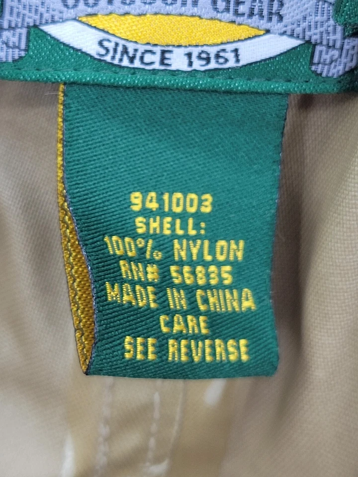 Cabelas Impermeable Pesca Caza Lluvia Pantalones Marrón Exterior Adulto Grande Foto 4 de 4