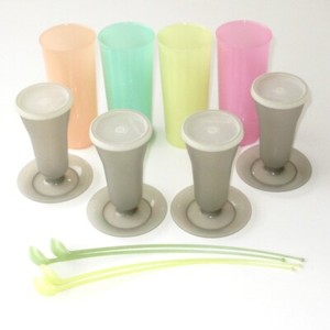 Lot De 12 Coupes à Glace Tupperware Vintage - Vert, Idéal Pour Desserts Et Pique-nique