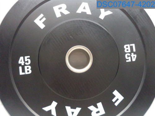 Fray: 45lb schwarz, Gummi, Bumper Plate - Bild 2 von 4