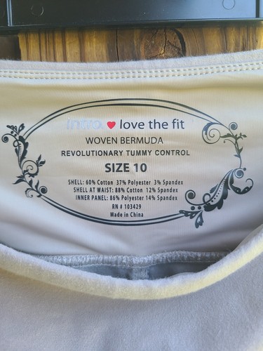 Intro Love Shorts Damen 10 beige gewebte Bermuda Love The Fit Bauchkontrolle - Bild 4 von 4