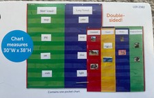 Learning Resources 2 And 4 Column Double-Sided Pocket Chart 2382 Organizer 30x38