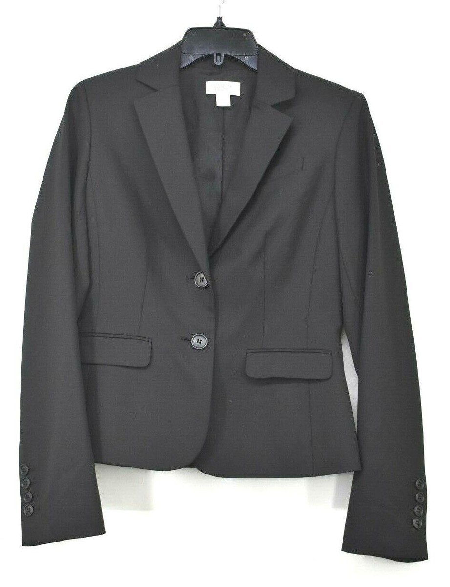 Ann Taylor Loft Womens Notch Lapel 2-Button Flap Pocket