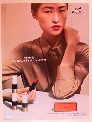 HERMES vintage Print Ad !! '' Good lipstick ''