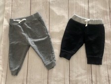 2 Pr Joggers 3-6 Mo Black And Gray