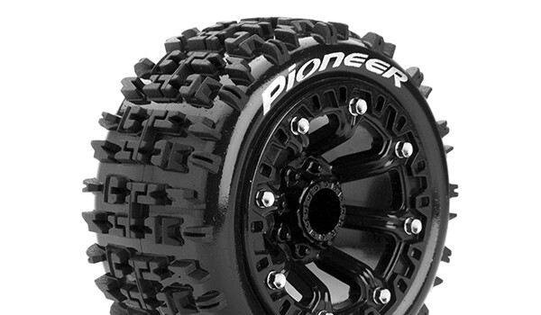 Team Louise LOUT3278SB ST-PIONEER 2.2 Soft Tires on Rim Black (2 pcs.)