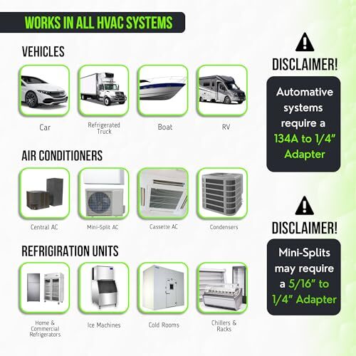 Direct Inject AC Leak Sealer AC Stop Leak for Most HVAC Systems Up to