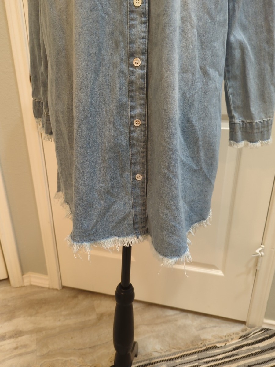 Zilcremo Womens Long Sleeve Distressed Jean Denim Dress Button Down Casual Small | eBay Zilcremo Womens Long Sleeve Distressed Jean Denim Dress Button Down Casual Small | eBay