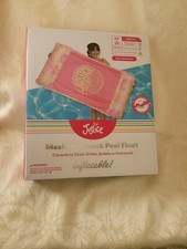 JUSTICE INFLATABLE MESH HAMMOCK POOL FLOAT CONVERTS TO CHAIR DRIFTER, SADDLE NEW