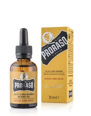 PRORASO Single Blade Wood and Spice Italian Beard & Mustache Oil For Men NEW