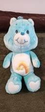 Vintage Care Bear Wish Bear 1983 Plush 14" Kenner Rainbow Shooting Star Blue