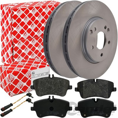 FEBI BREMSSCHEIBEN Ø300mm + BELÄGE + WK VORNE für MERCEDES W203 CLK C209 A209