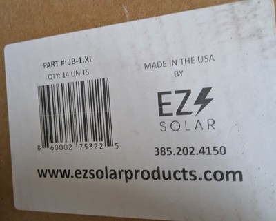Lot of (14) EZ Solar JB-1 XL Rooftop PV Junction Box *FREE SHIP*