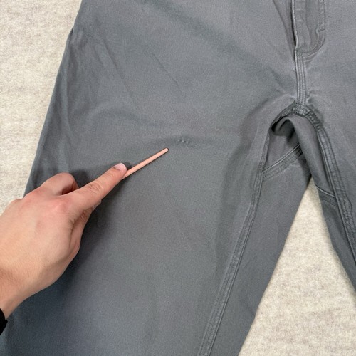 Duluth Trading Co Pants Men 36x32 Gray Canvas Flex Fire Hose Workwear Relaxed - Picture 8 of 16