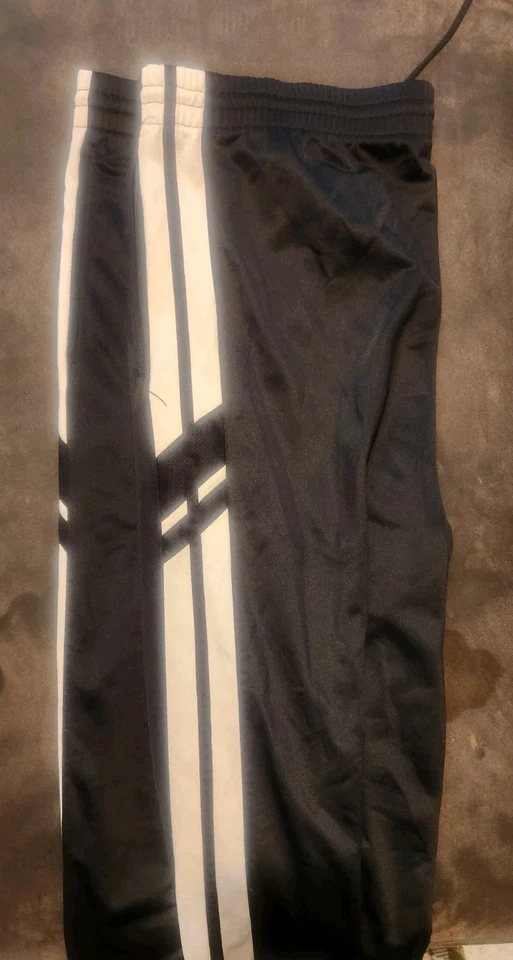 Men Black And White Baggy Streetwear Joggers With Drawstrings - Imagem 3 de 3